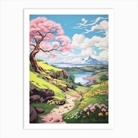 The West Highland Way Scotland 4 Hike Illustration Art Print