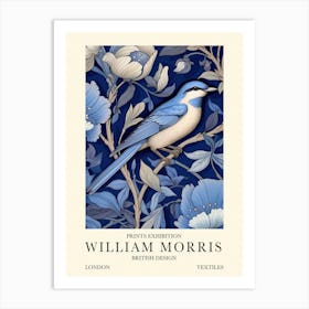 William Morris London Exhibition Poster Blue Bird Art Print Art Print