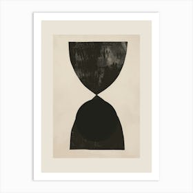 Black Hourglass Art Print