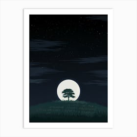 Full Moon In The Sky Art Print