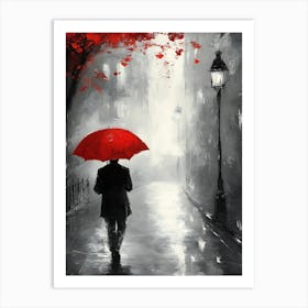 Man In The Rain 7 Art Print