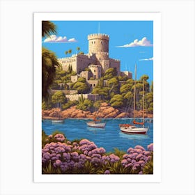 Bodrum Castle St Peters Caastle Pixel Art 8 Art Print