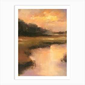 Sunset Over Marsh Art Print