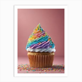 Rainbow Cupcake Art Print