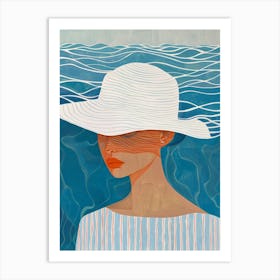 Woman In A Hat 47 Art Print