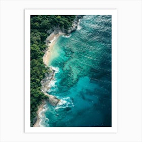 Aerial View Of A Beach Art Print