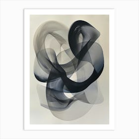 Abstract Black And White Painting Art Print