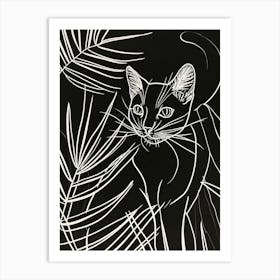 Balinese Cat Minimalist Illustration 1 Art Print
