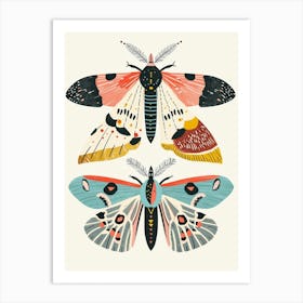 Colourful Insect Illustration Moth 36 Art Print