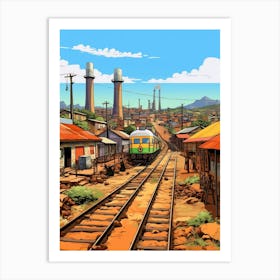 Soweto Johannesburg Cartoon 2 Art Print