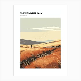The Pennine Way Scotland 4 Hiking Trail Landscape Poster Art Print