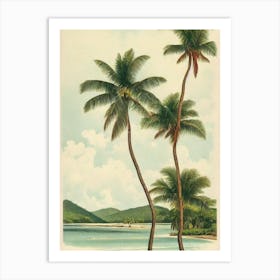 Grande Anse Des Salines Beach Martinique Vintage Art Print