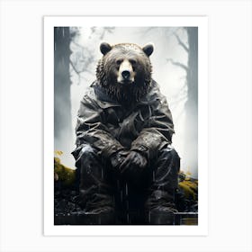 Echoes Of The Wild Bear Portrait Art Print