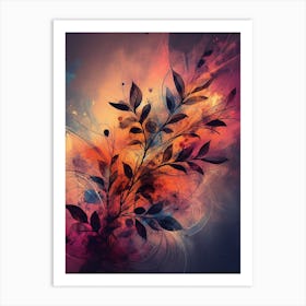 Abstract Leaves Painting 2 Art Print