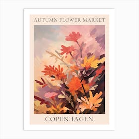 Autumn Flower Market Poster Copenhagen Art Print