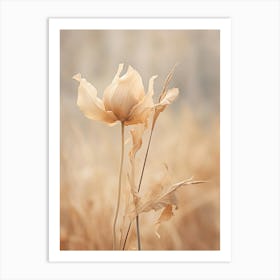 Boho Dried Flowers Tulip 3 Art Print