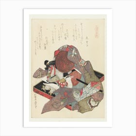 A Comparisons Of Genroku Poems And Shells, Katsushika Hokusai Art Print