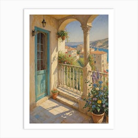 Mediterranean Balcony Art Print