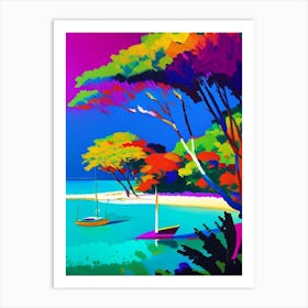 Koh Rong Cambodia Colourful Painting Tropical Destination Art Print