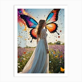 Butterfly In The Field Art Print