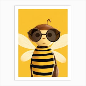 Little Honey Bee 1 Wearing Sunglasses Art Print