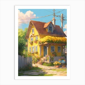Yellow House Art Print