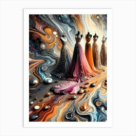 Abstract Float Color Visual 70 Art Print