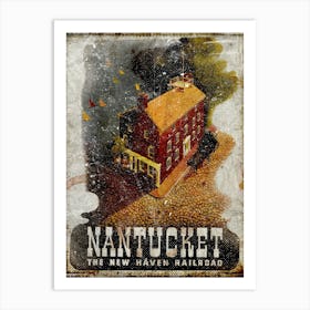 Vintage Travel Poster ― Nantucket The New Haven Railroad 1 Art Print