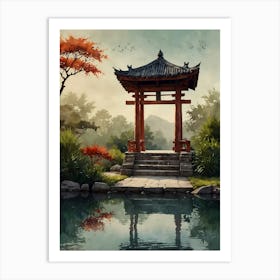 Asian Garden Art Print