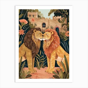 Barbary Lion Rituals Illustration 1 Art Print