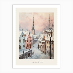 Dreamy Winter Painting Poster Tallinn Estonia 2 Art Print
