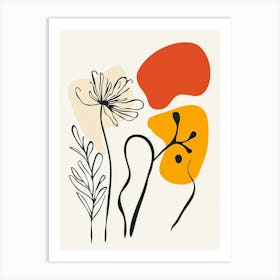 Abstract Flowers 22 Art Print