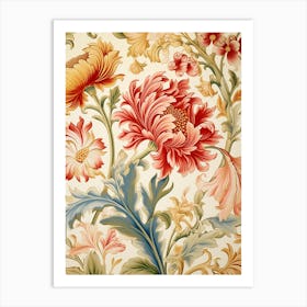 Floral Wallpaper 316 Art Print