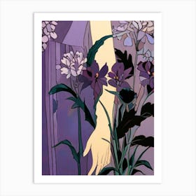 Woman With Flowers 9 Art Print