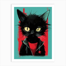 Black Cat 6 Art Print