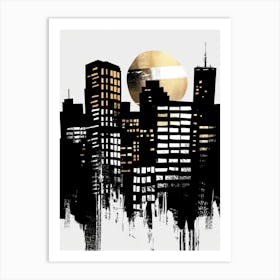 Cityscape Canvas Print Art Print