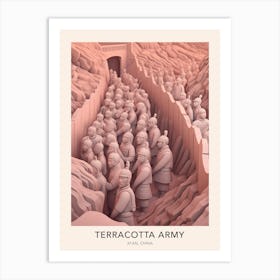 The Terracotta Army Xi'an China Travel Poster Art Print