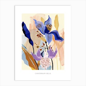 Colourful Flower Illustration Poster Canterbury Bells 2 Art Print