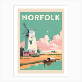 Norfolk Vintage Travel Poster Art Print