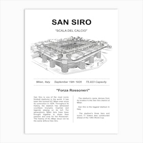 Ac Milan Football Stadium San Siro Art Print