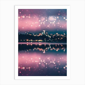 Bokeh City At Night Art Print