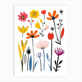 Watercolor Flowers Art Print