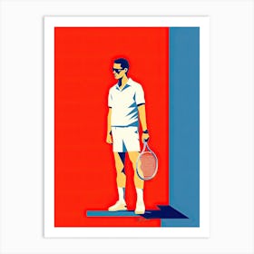 Tennis Player Minimalism art Art Print