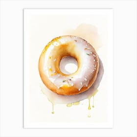 Buttermilk Donut Cute Neon 5 Art Print