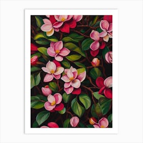 Magnolia Still Life Oil Painting Flower Art Print