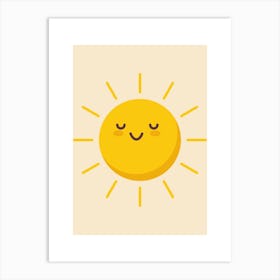 Sun Face Art Print