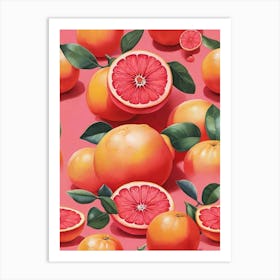 Grapefruit Wallpaper art print Art Print