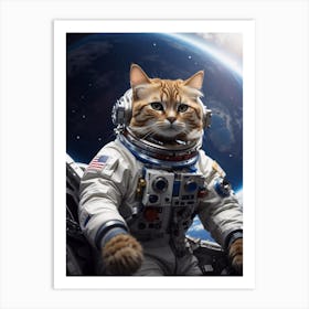 Astronaut Cat 1 Art Print