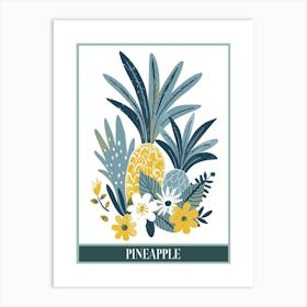 Pineapple Tree Illustration Flat 1 Poster Art Print