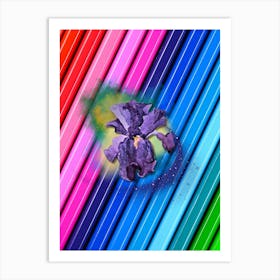 Abstract Purple Iris Art Print